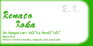 renato koka business card